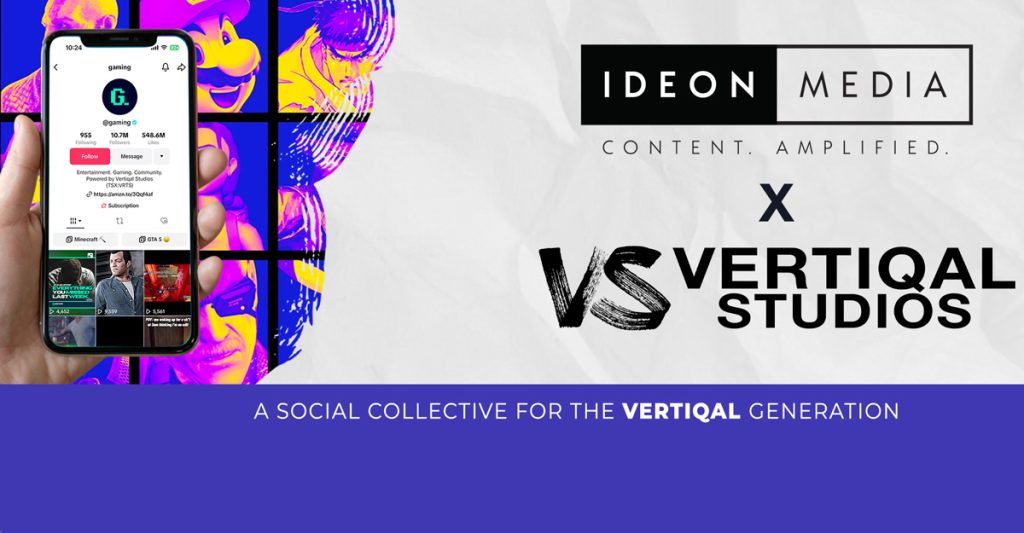 Vertiqal Studios Signs Ideon Media To Lead Canadian Digital Ad Sales Efforts